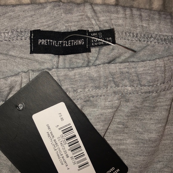 prettylittlething gray biker shorts - Picture 3 of 5
